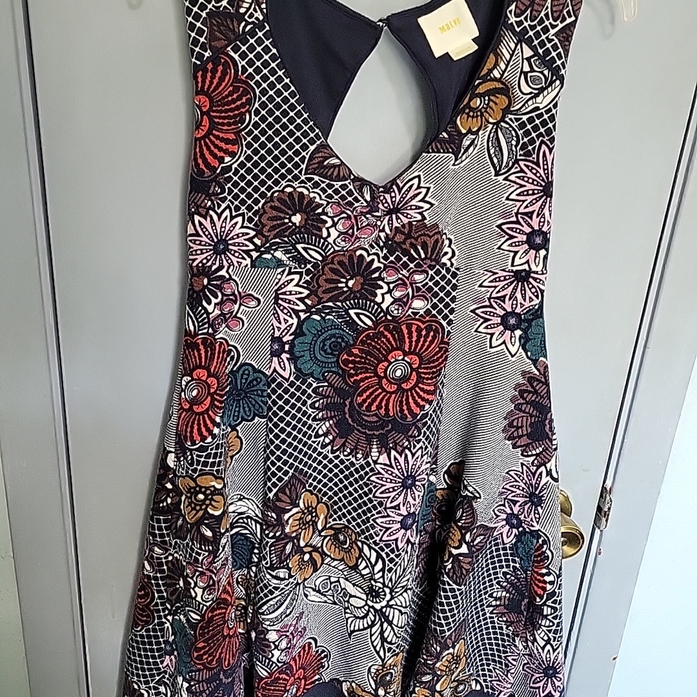 Maeve Fairford Multicolor Backless Floral Dress Sz Medium